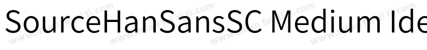 SourceHanSansSC Medium Identity H字体转换